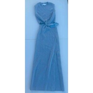 Mable Size Medium Sweater Dress Cutout Light Blue Sparkles